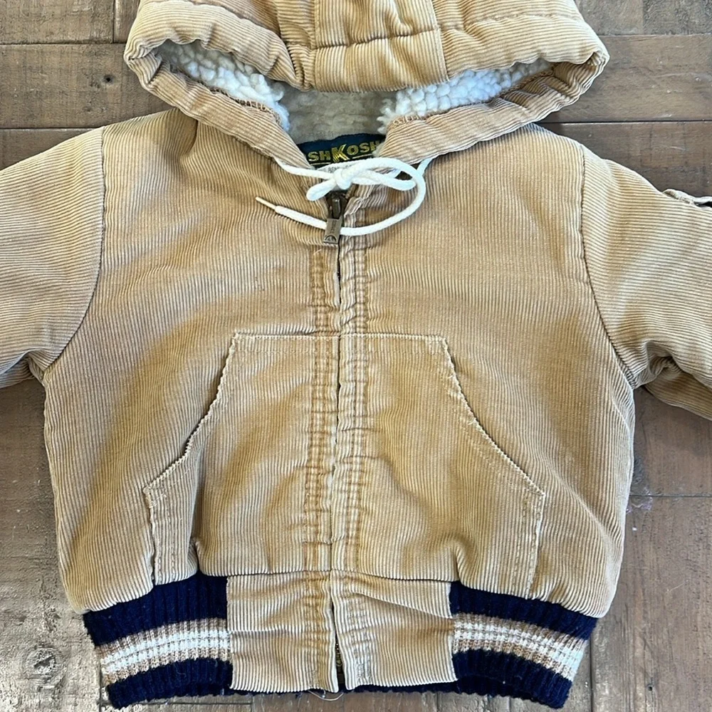 Oshkosh vintage Sherpa lined corduroy jacket